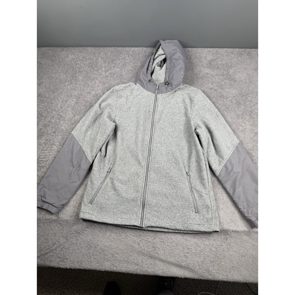 Under Armour Jacket Men Medium Cold Gear Gray Hooded Light Performance UA